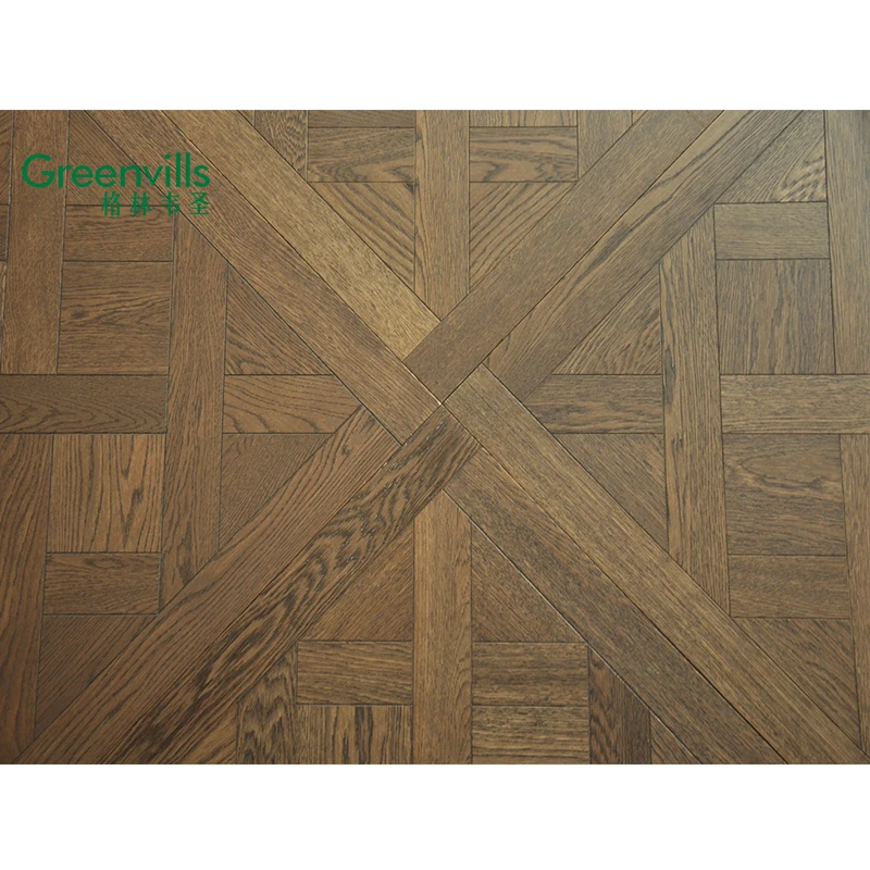 Free samples high quality European oak parquet, 15mm thick Chinese factory price, popular walnut color