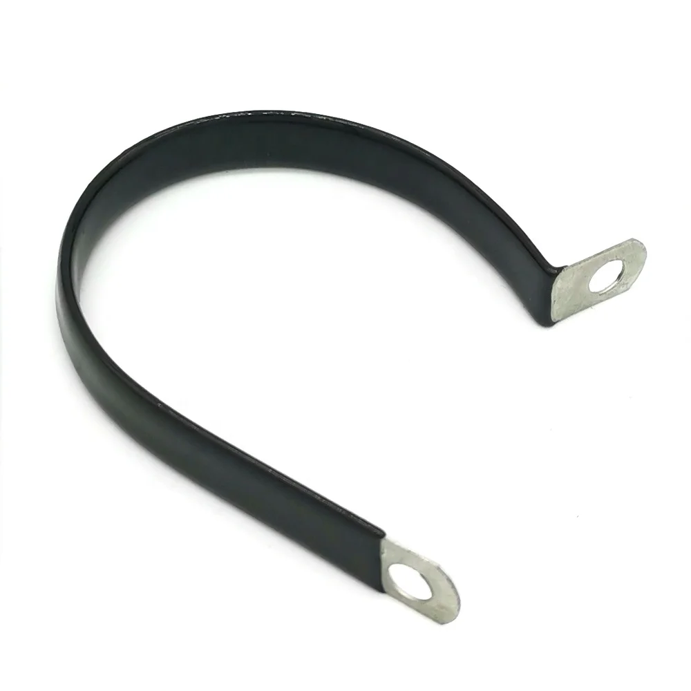 Diameter 32mm R Type Pipe Clip 304 Stainless Steel Rubber Lined Hose Clamp for Tube Cable