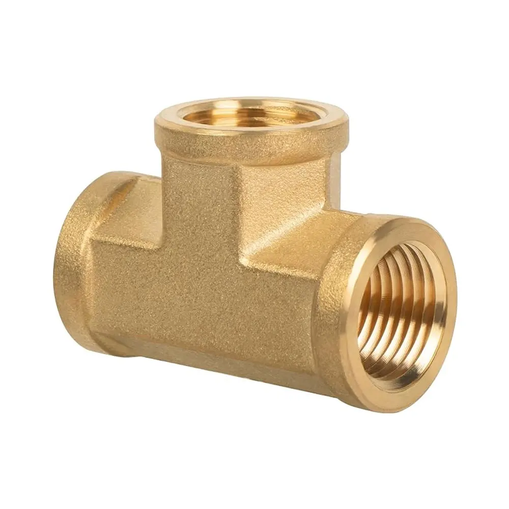 Латунный адаптер NPTF BSP с внутренней резьбой латунный кованый Соединительный Тройник