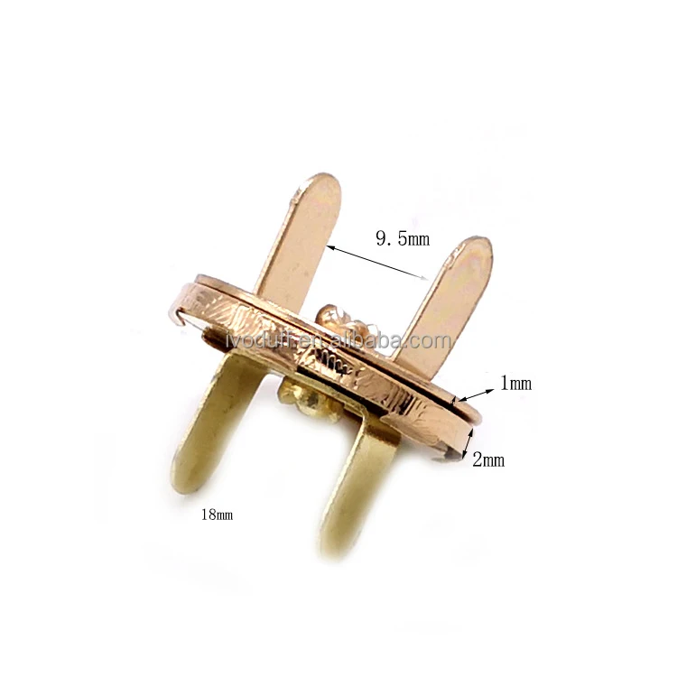 18*2mm Thin Magnet Button Light Gold Color Round Magnetic Button For Handbag Garment