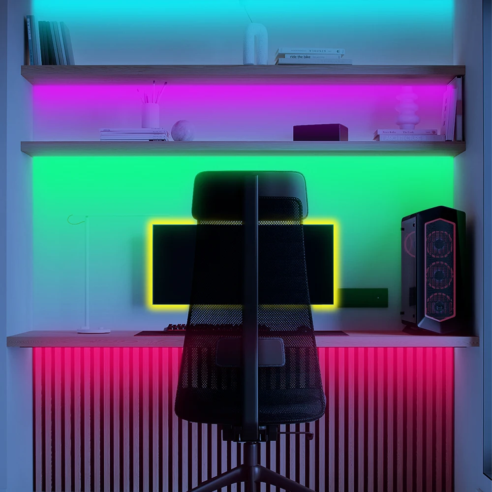 Remote Control Outdoor Dimmable Colorful Light Strip Waterproof Tuya Smart WIFI Wireless SMD Bar Camping LED Strip Light