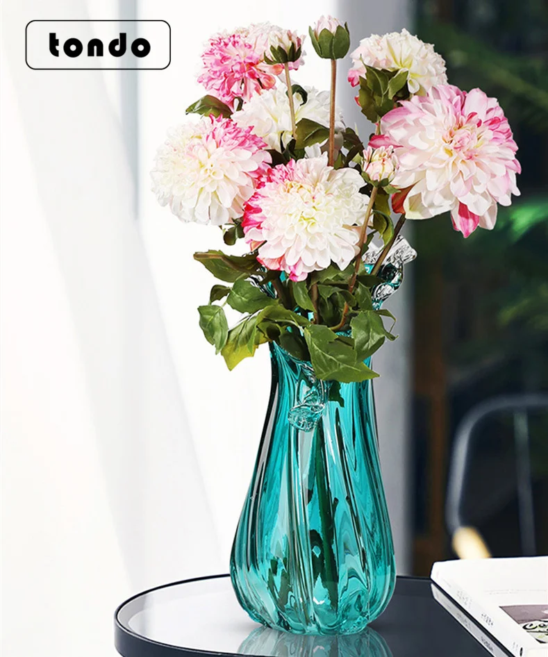 Tondo Luxury Modern Vase Dining Table Home Decoration  Glass Flower Vase