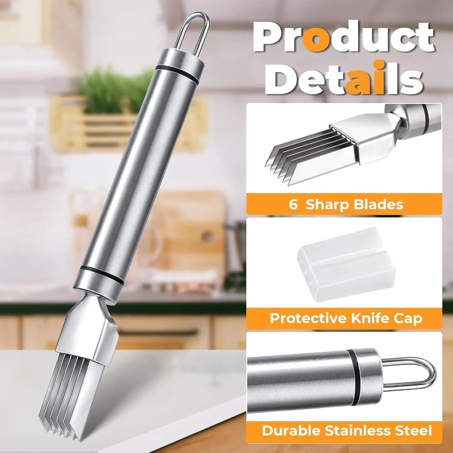 Stainless Steel Chopped Green Onion Knife Kitchen Tool Slice Cutlery Vegetable Cutter Sharp Scallion Cutter Shred Knife