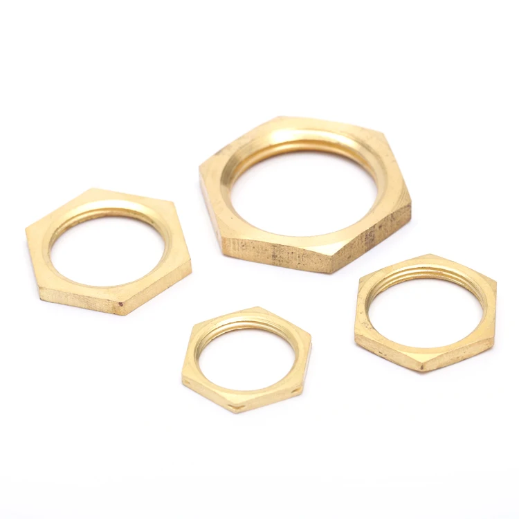 
Chinese Manufacturer Pneumatic Threaded Motorcycle Bolt Non-slip Brass Hex Organic Lock Nut 15mm Brass Press Fasteners 
