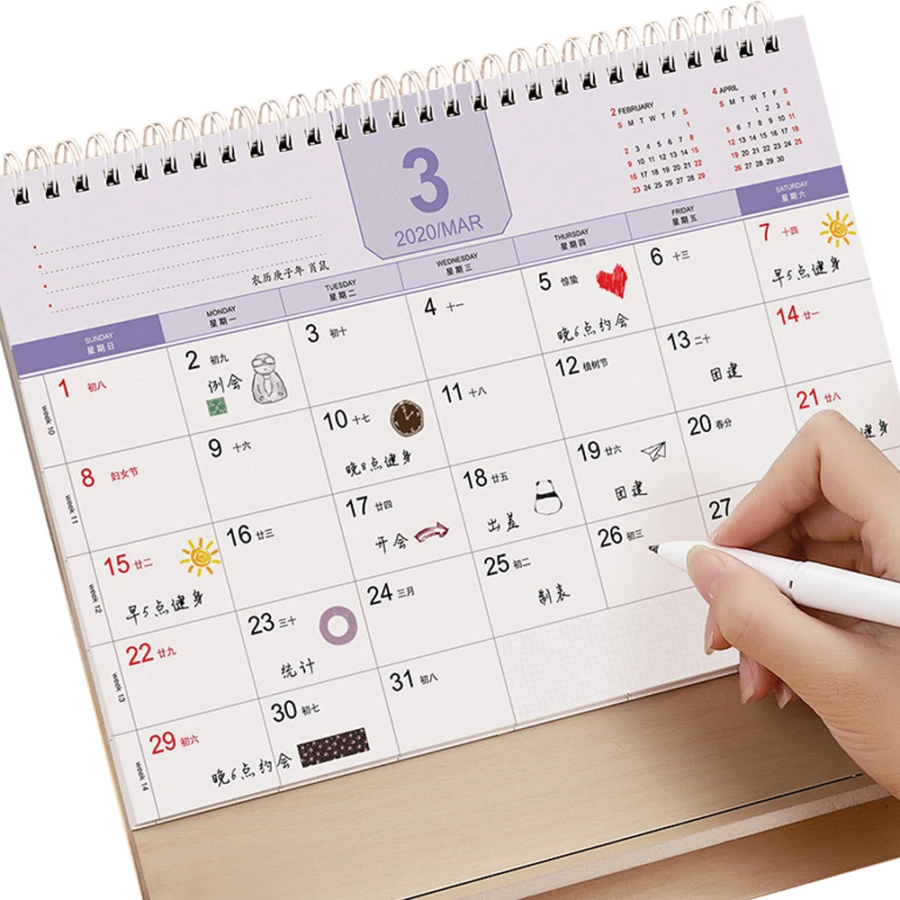 
 Оптовая продажа, индивидуальный дизайн, настольный календарь OEM, милый Настольный календарь  