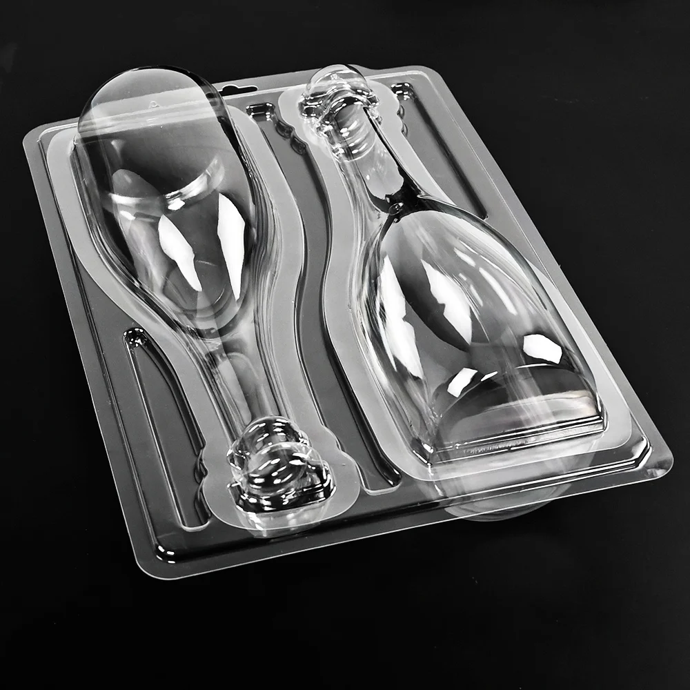 XJH 4-piece Champagne Beer Wine Bottle Chocolate Candy Baking Pastry Cake Decorating Tools Custom Clear Plastic Chocolate Mold