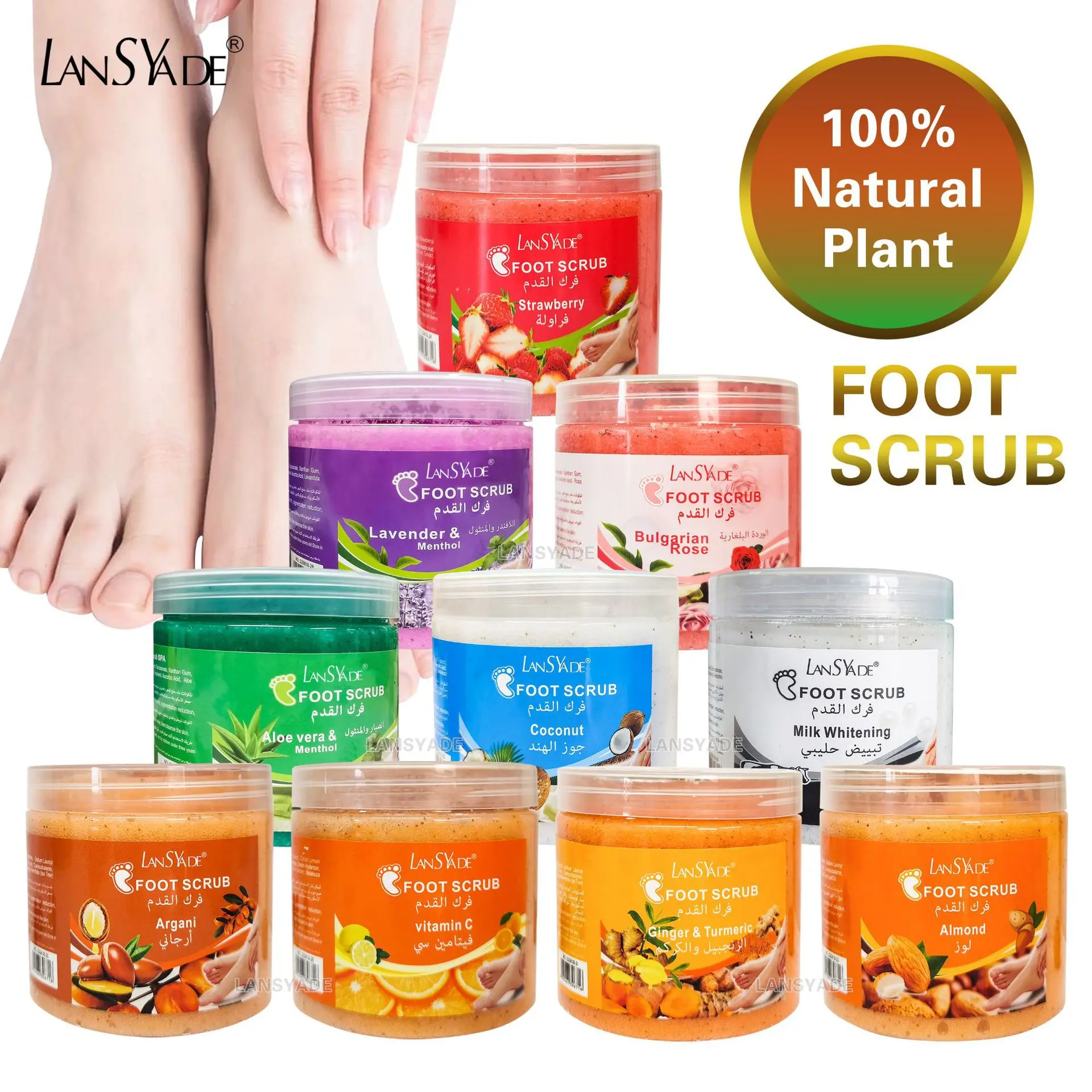 Best Foot Scrub Exfoliator Callus Remover Sugar And Bath Salt Brightening Deep Cleansing Hydrating Fruits Body Scrub