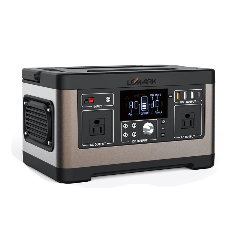 
500W Power Bank Lithium Battery Power Supply 140400mAh Capacity Portable Solar Power Station for Camping fishing hiking 