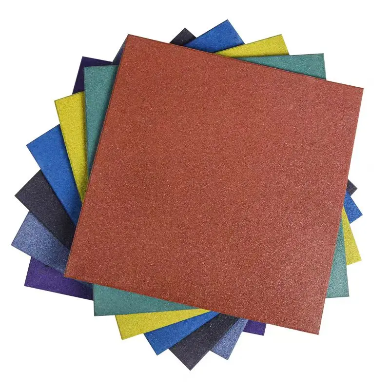 Anti Slip Kindergarten Rubber Gym Tiles Mats Outdoor Playground Rubber Tiles