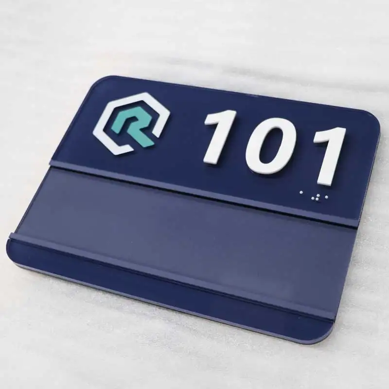 Ezd Custom Plaques Number letter Doorplate Acrylic Door Plaque ADA signs Office Signage custom restroom acrylic braille sign