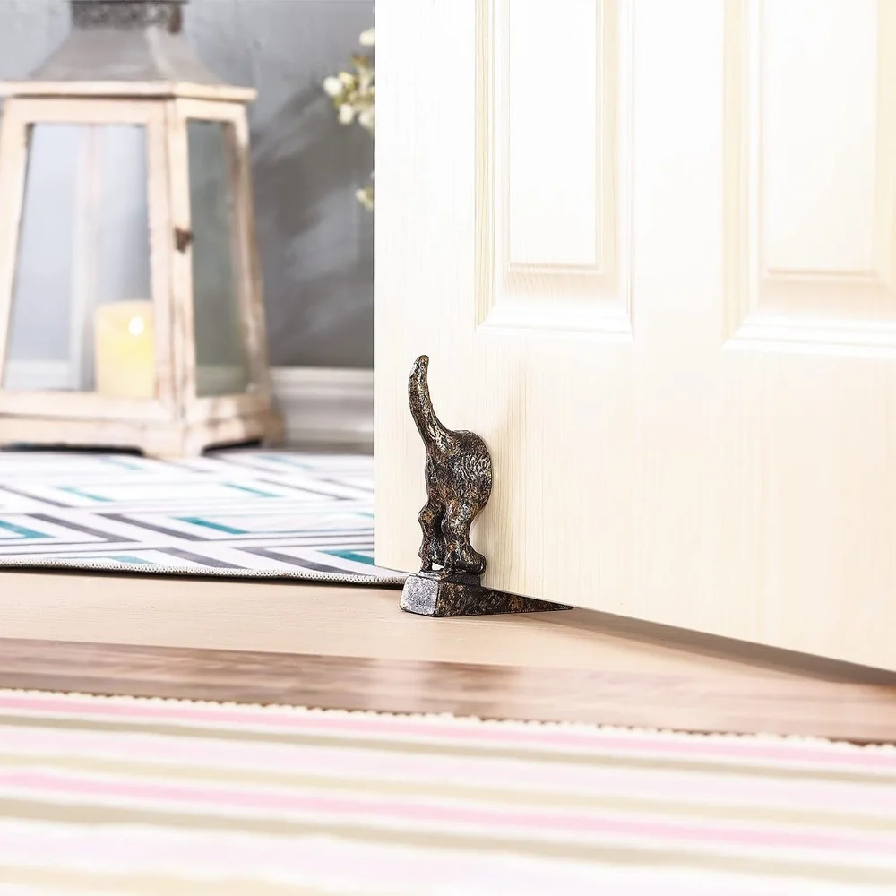 Dog Tail Door Stop Decor Cast Iron Door Stopper Wedge,Heavy Duty Door Stopper