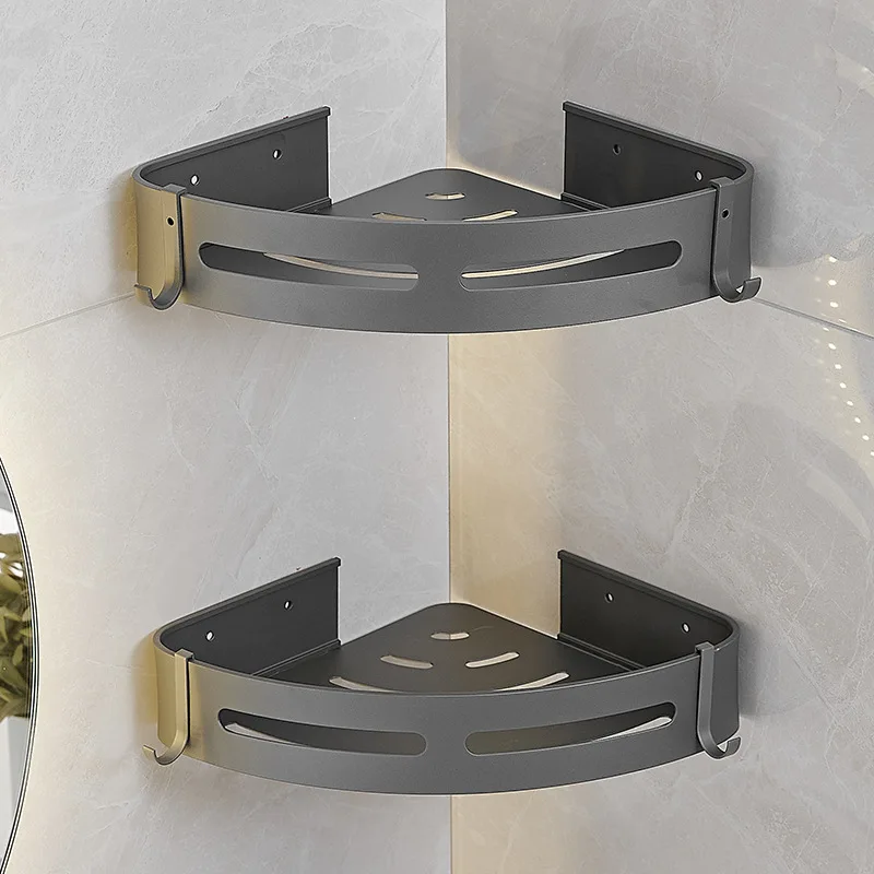 Hot Selling Bathroom Towel Rack Bathroom Shelf Bathroom Accessories Set Aluminium Towel Bar Punch-Free Towel Rack