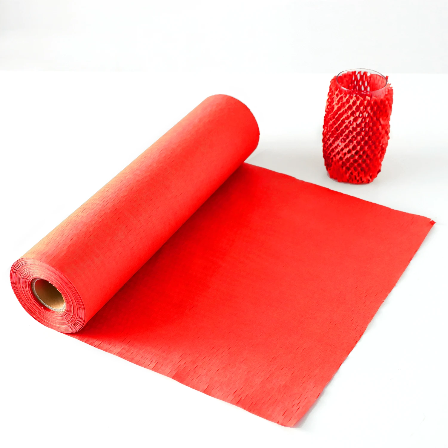 Red Honeycomb Paper Wrapping  Kraft Paper