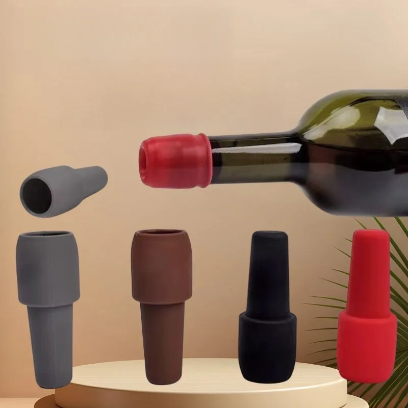 Reusable Sparkling Wine Bottle Stopper Sealed Silicone Wine Bottle Stoppers Wine Bottle Cover Caps Cork For Beer W24-281