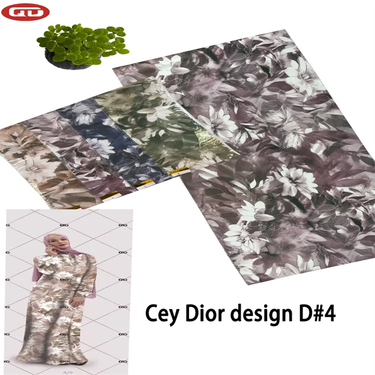 New arrival  products Muslin Fabric 100% Polyester  CEY print fabric for women dress material
