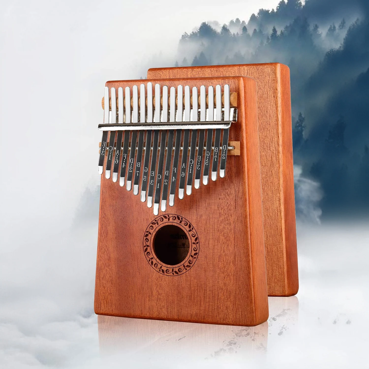 Gift for Kids Adult Beginners Kalimba 17 Keys Thumb Piano Portable Mbira Sanza African Wood Finger Piano