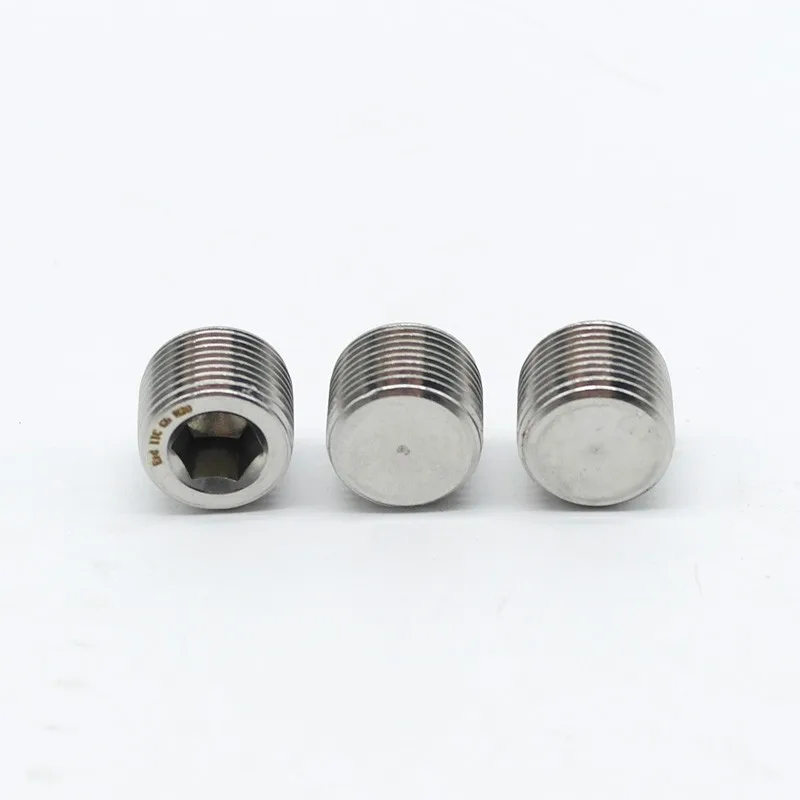 Competitive Price 304 Stainless Steel High Precision Fittings Plug Thread Hexagon Socket Plug