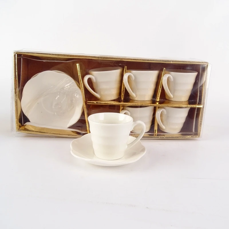 2020 Cheap 80cc arabic custom design ceramic porcelain coffee cup set