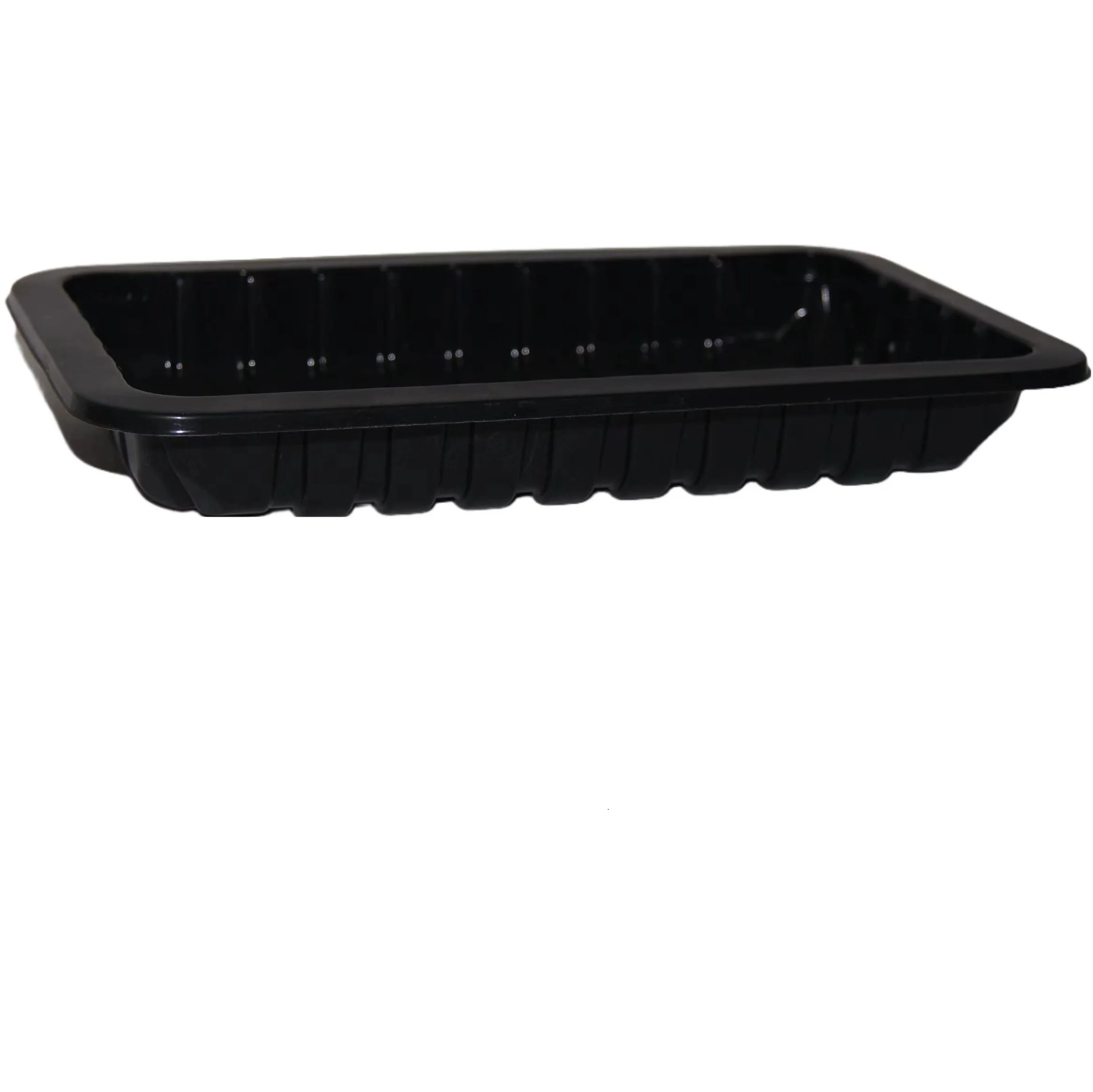 Одноразовые лотки для овощей/фруктов упаковка небольшие размеры: 220*130*30 мм супермаркетов полипропиленовые черные