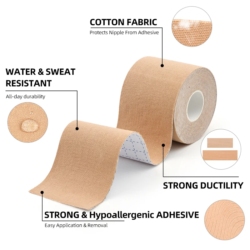 Ultra-thin Invisible Waterproof Chest Tape breast Lifting tape Strapless Boob Tape