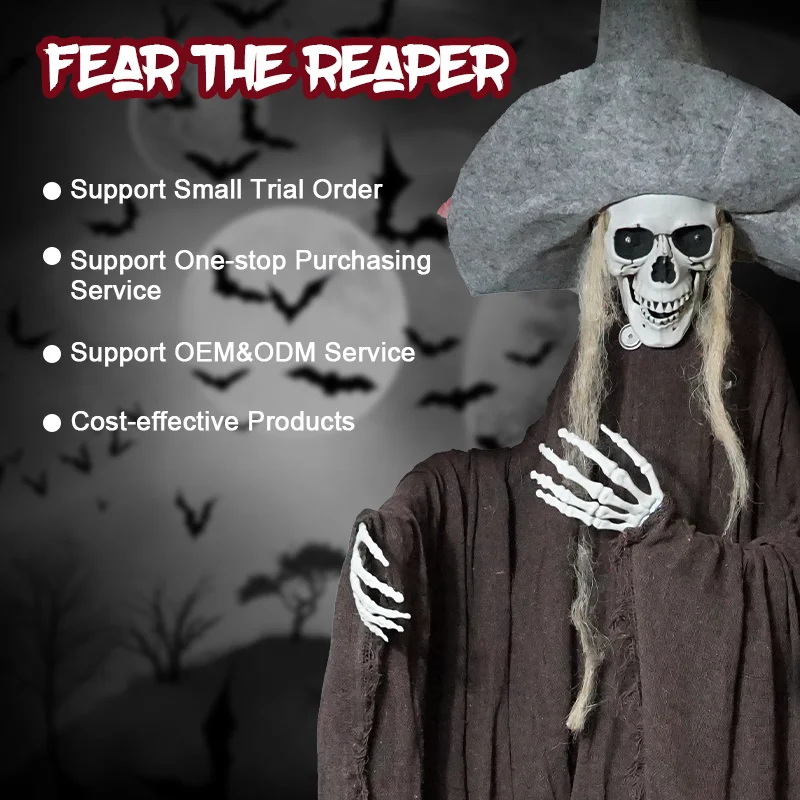 Whole Body Scary Skeleton Human Model Toy 153cm Figure Halloween Hanging Decor