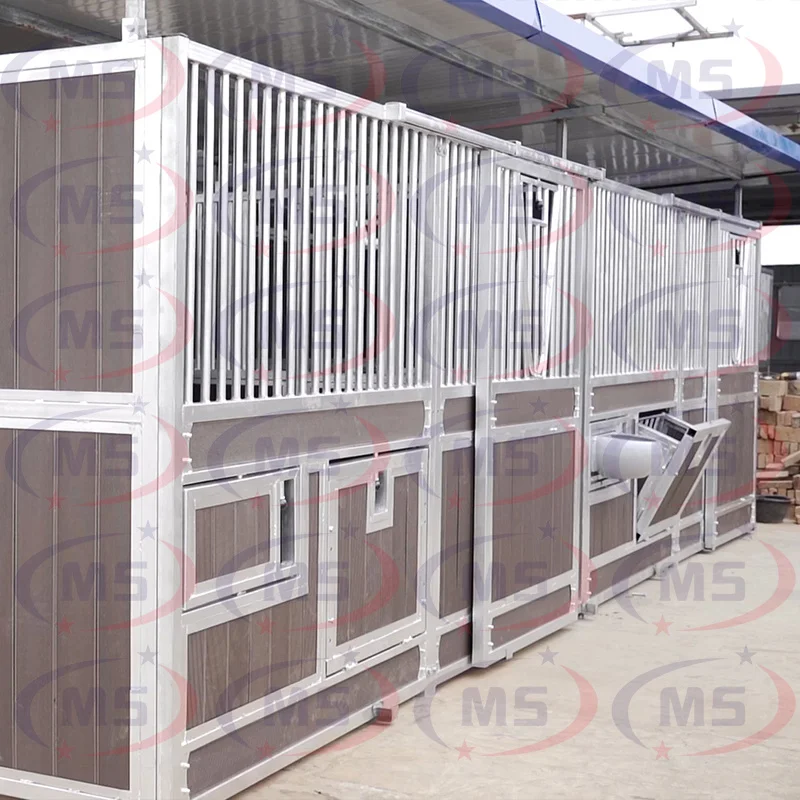 Оборудование для сарая портативная конюшня временная коробка 12*12 стойло с горячей оцинкованной водонепроницаемой крышей