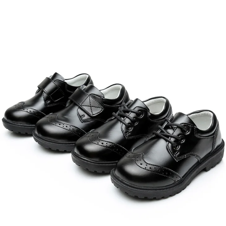
YY10115S Factory wholesale elegant British style children black leather dress shoes school shoes formal shoes for boys 