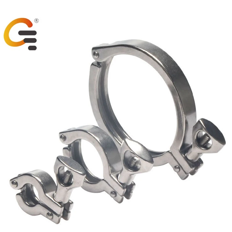 High quality stainless steel ss304 304 ss316 single pin double pin 13MHH sanitary hygienic triclamp tri clover ferrule clamp tee