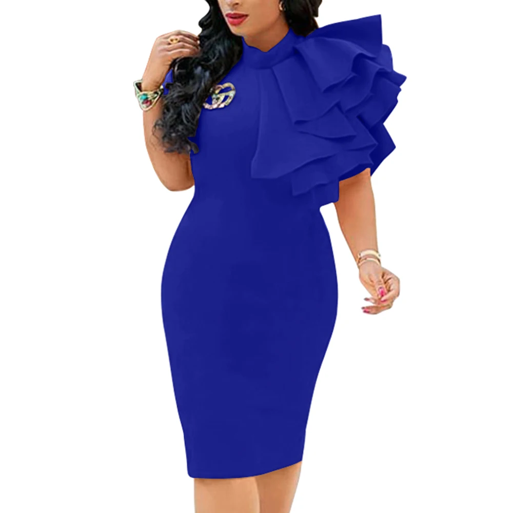 Женское однотонное вечернее платье-карандаш без рукавов