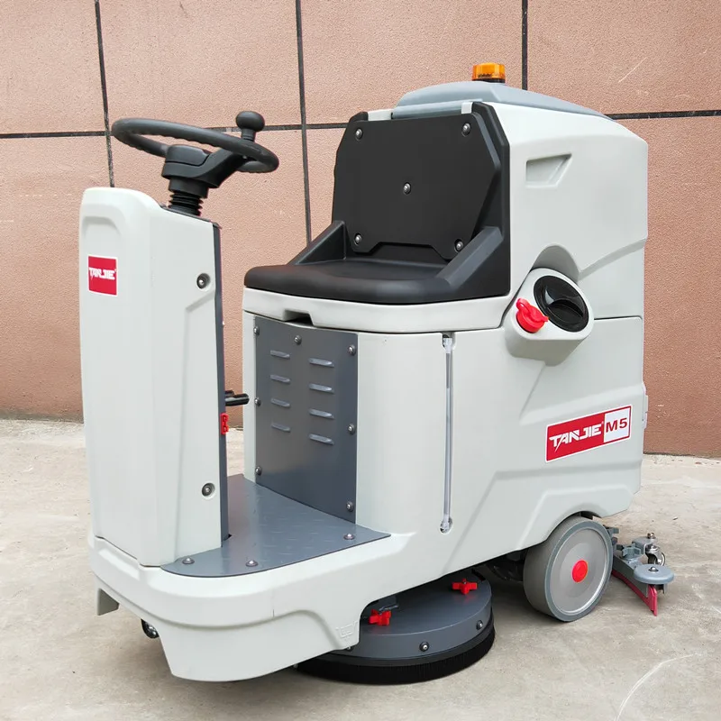 Ride-On Driving Floor Scrubber Dryer Battery-Powered Commercial Sweeper Cleaning Equipment Ride-On Auto Floor Scrubber Machine