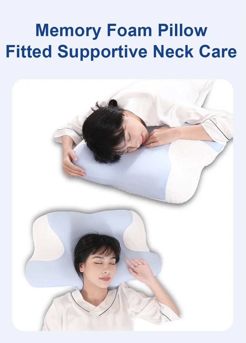 Custom Butterfly Memory Foam Ergonomic Cervical Pillow For Neck And Shoulder Pain Memory Cotton Odorless Orthopedic Pillow