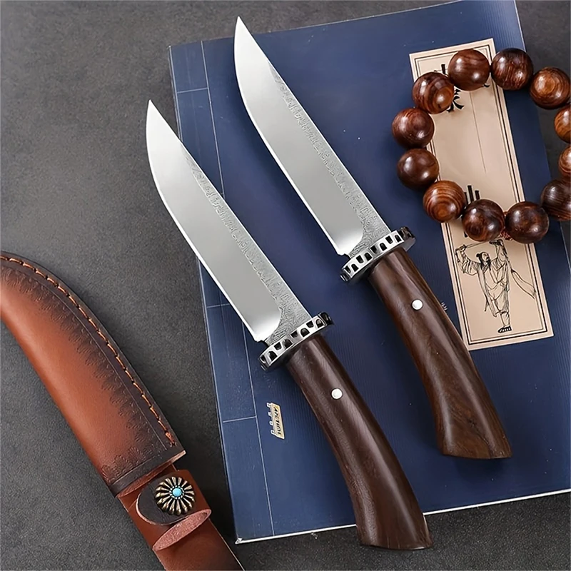 Multi-Function Damascus Outdoor Knife Rambo Knife Hunting Outdoor Knife