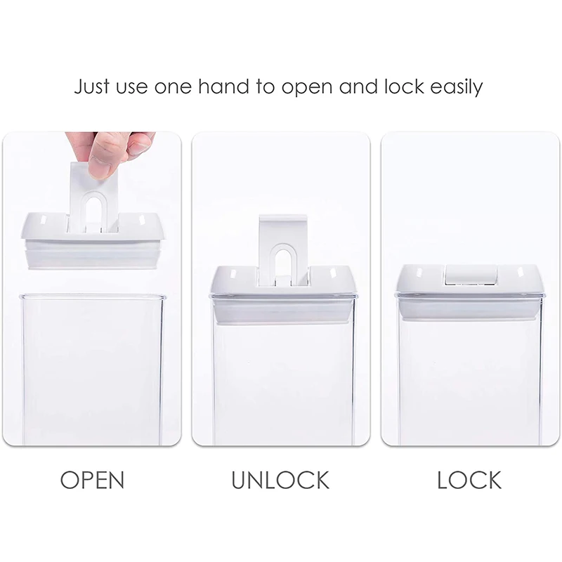 Airtight Food Storage Containers Set with Lids for Pantry Organization BPA Free Kitchen Canisters for Cereal Rice Flour