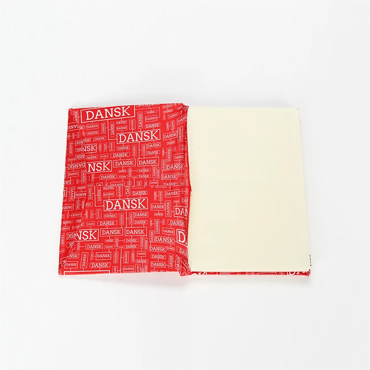 Low Moq Red Letter Print Elastic 4 Sides Stretchable Soft Book Cover For School Supplies Diary