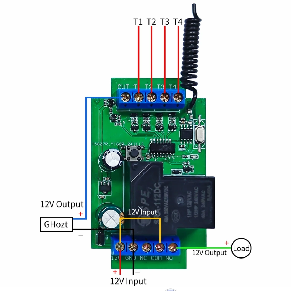 10A 30A relay 1 channel relay receiver switch Smart Lock intelligent Lock 4 triggers output 12V No com NC electronic Lock