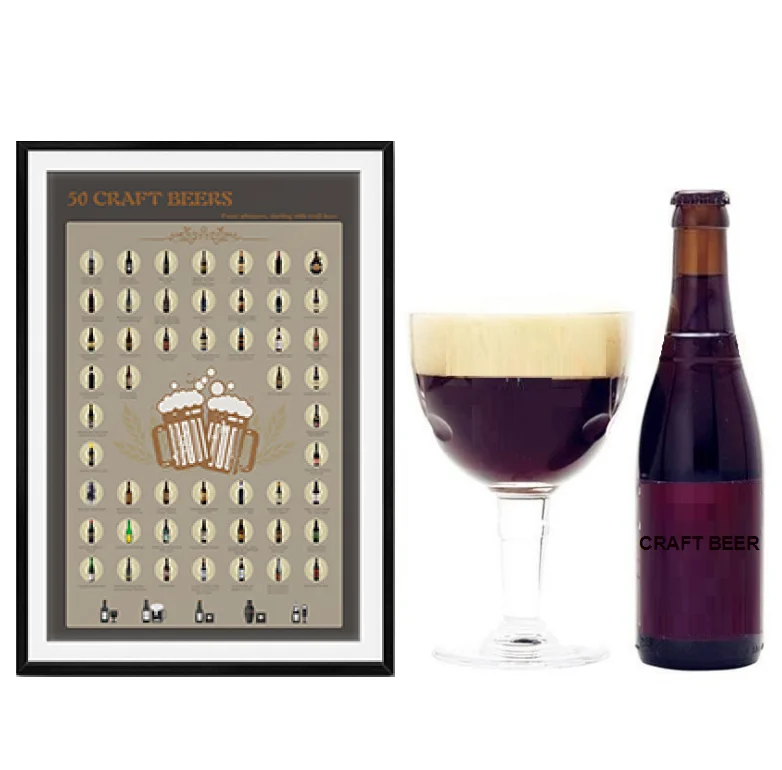 2020 Scratch Off  poster  Scratch Off  Poster Craft Beer  for Amazon FBA,