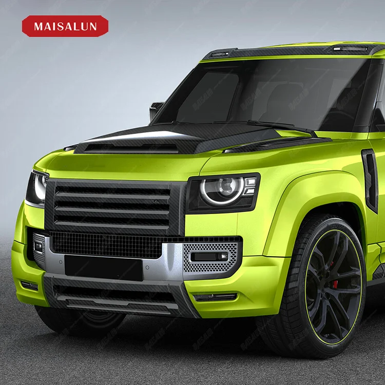 MSL Auto Spare Parts Carbon Fiber LM Style Bodykit For Land Rover Defender with Grille Front Lip Rear Diffuser Wheel Eyebrow