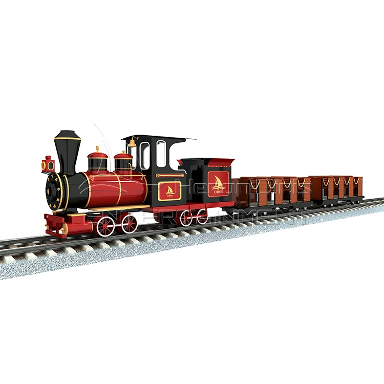 Big track tourist train for scenic train on rail for sale