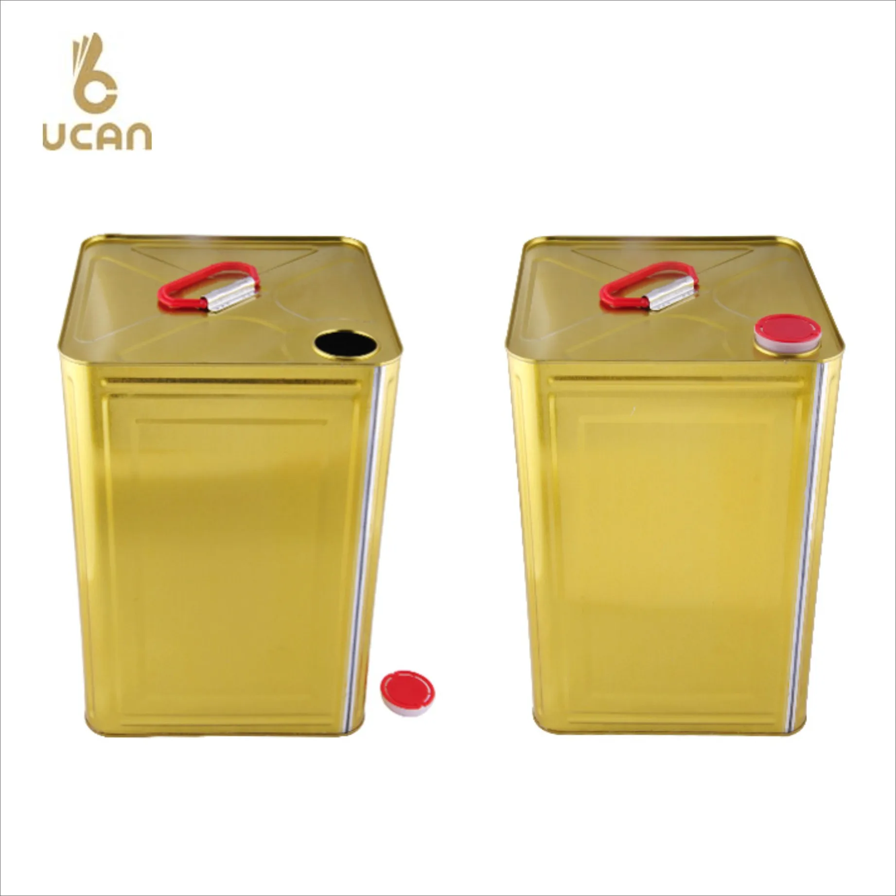 20L Empty Paint Cans  18 Liter Square Tin Can with Spout for Cooking Oil  18L Metal Cans for Thinner Packaging