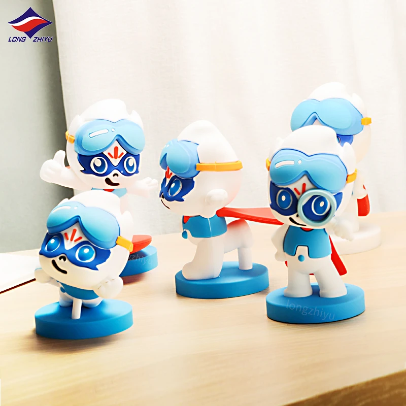 Longzhiyu 17 Years Factory Kawaii Blue Action Figure 3D Cartoon Character Figure Soft PVC Crafts