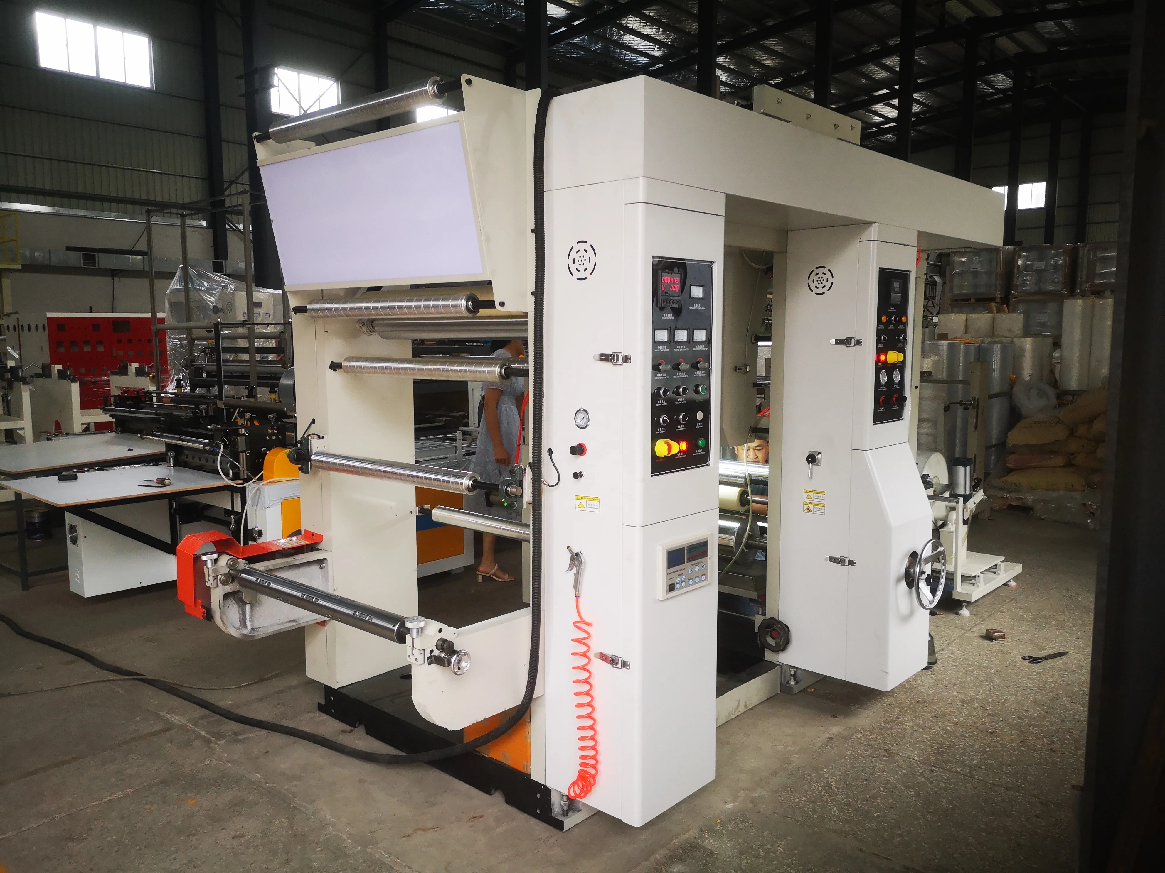 Double color photogravure printing machine plastic film packaging bag copperplate press