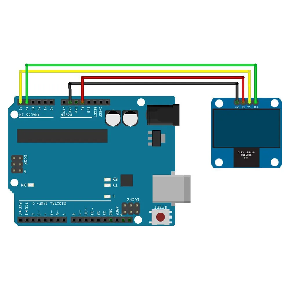 I2C OLED 0 96 дюймов дисплей модуль IIC SSD1306 128 64 ЖК-дисплей с белой Du pont провод 40-Pin Женский для Arduino