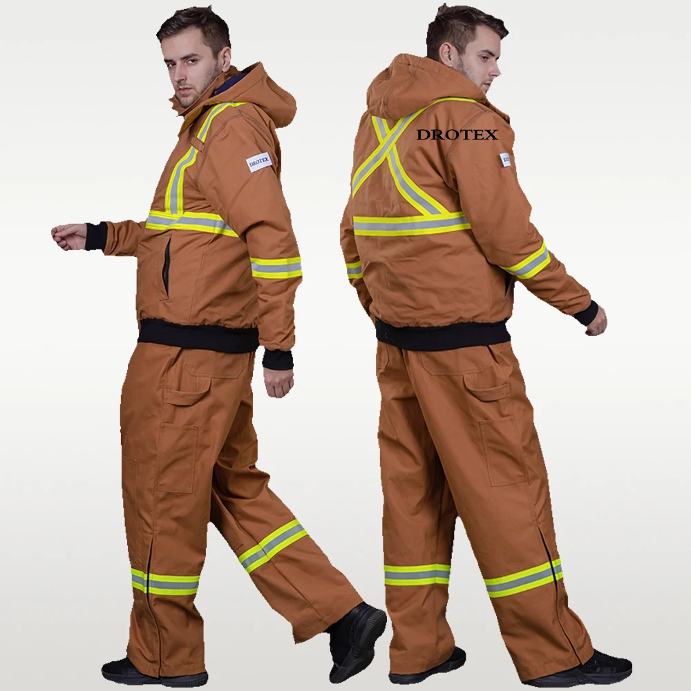 Stretchy Engineers Blue Clothes Wear Rough Reflective Flame Retardant Workwear Jacket Pants Suits Work