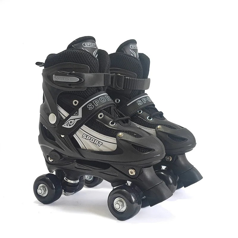 Children Double Row Outdoor Kids Skates Shoes For Kids Adjustable 4 Roller Skate