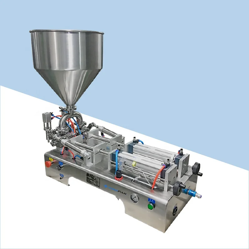 100 мл настольная модель с двумя головками пневматическая автоматическая машина для розлива жидкости для томатного горячего соуса