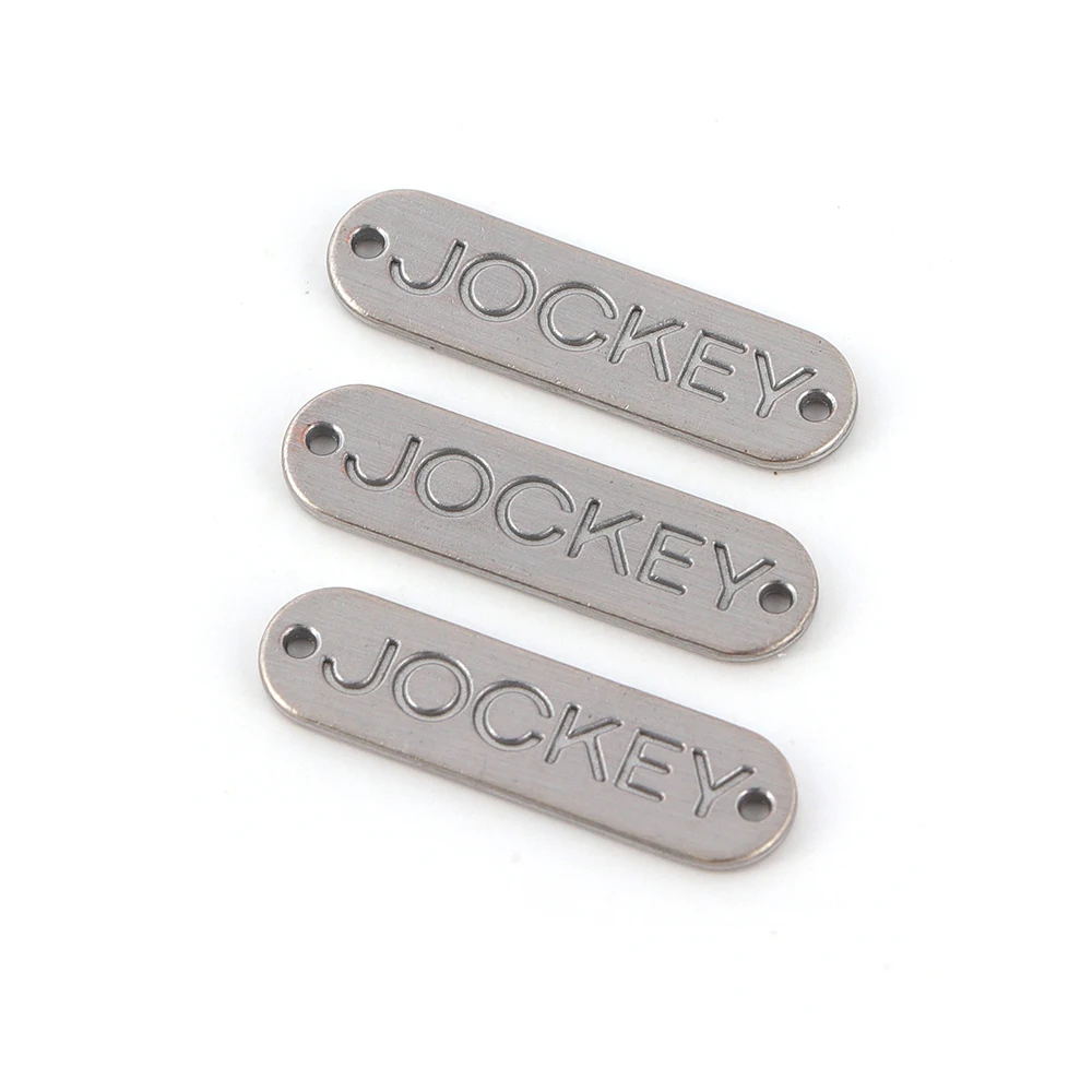 Environmental Brand Metal Logo Engraved Plate Tags Clothing Sewing Custom Metal Label for Garment