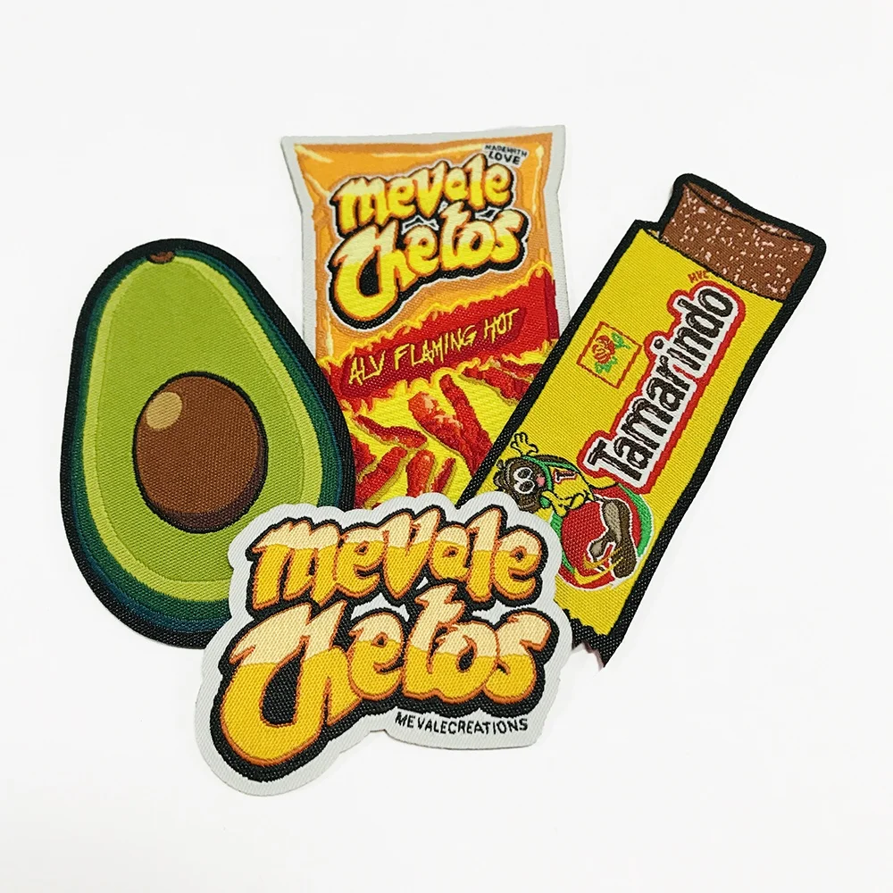 New idea textile sticker for plastic, glass, DIY decorative packaging fabric textile sticker label