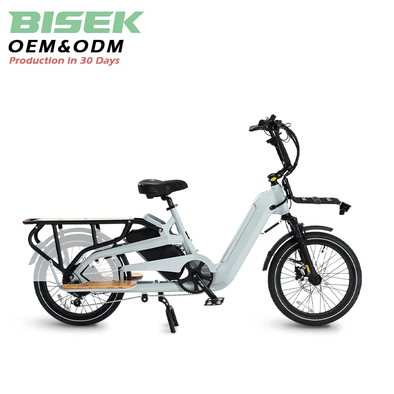 OEM Dual Battery Electric Cargo Bike 500W Wattage 350W Motor Power Aluminum Frame 80-100km Driving Distance Delivery E-Bike