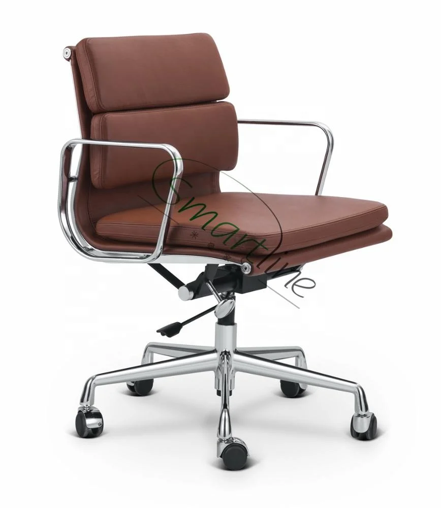 High quality 217 style office chair brown Leather soft pad chair revolving chair for home and commercial office
