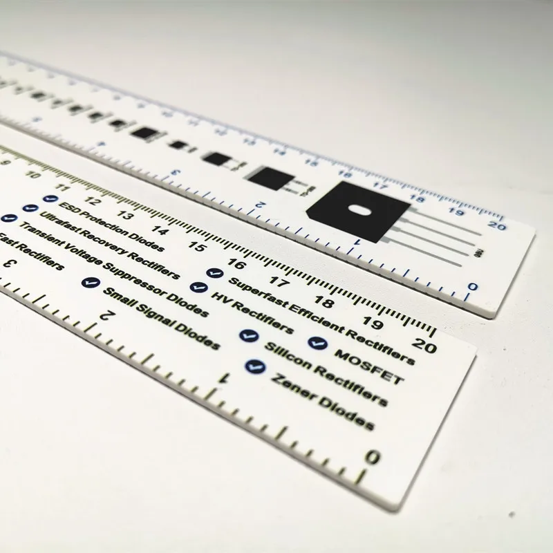 Фабричный магазин, белые акриловые пластиковые рекламные прямые линейки, школьные линейки
